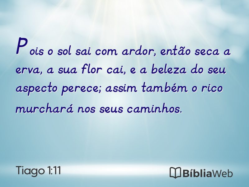 Tiago 1:11 em imagem para compartilhar