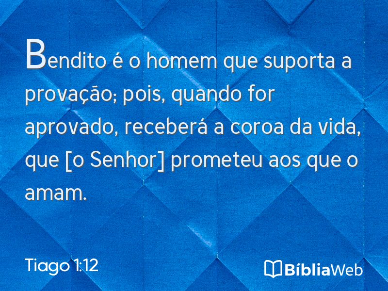 Tiago 1:12 em imagem para compartilhar