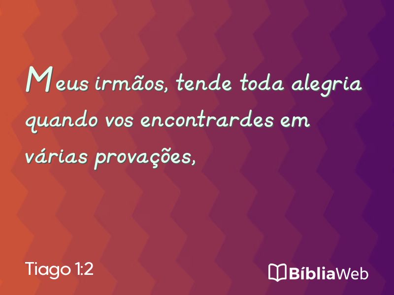 Tiago 1:2 em imagem para compartilhar