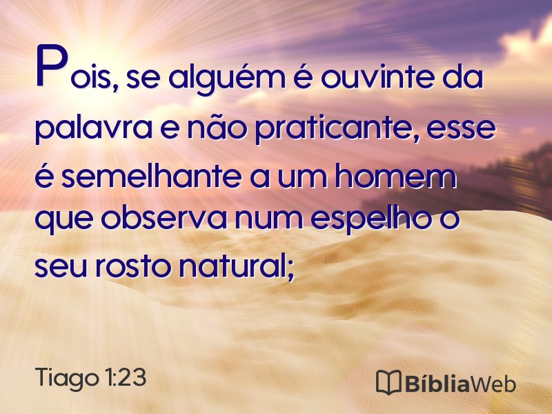 Tiago 1:23 em imagem para compartilhar