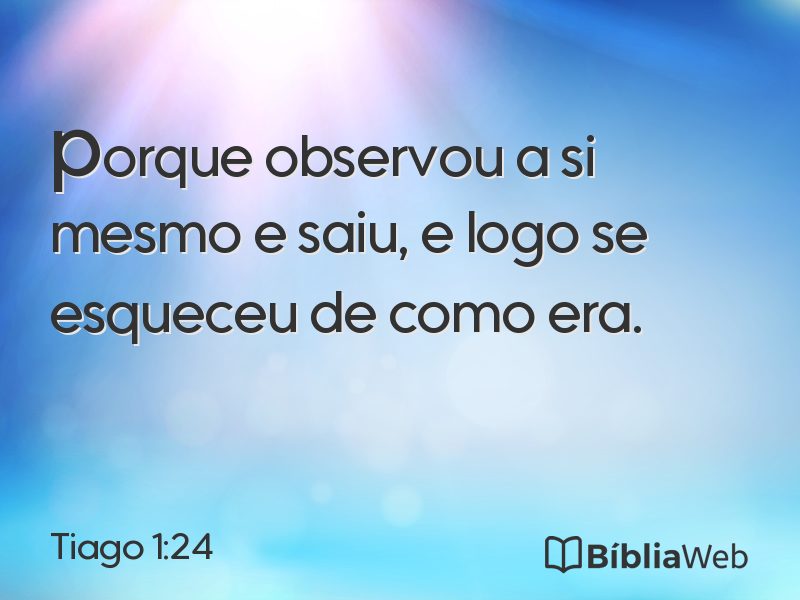 Tiago 1:24 em imagem para compartilhar