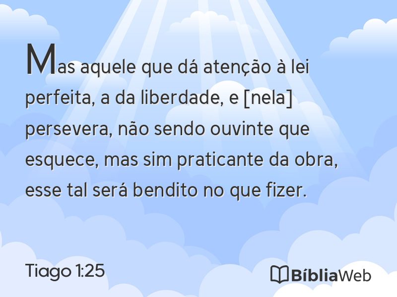 Tiago 1:25 em imagem para compartilhar