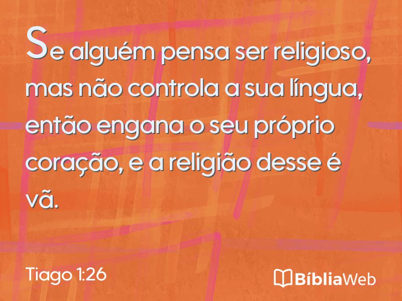 Tiago 1:26 em imagem para compartilhar