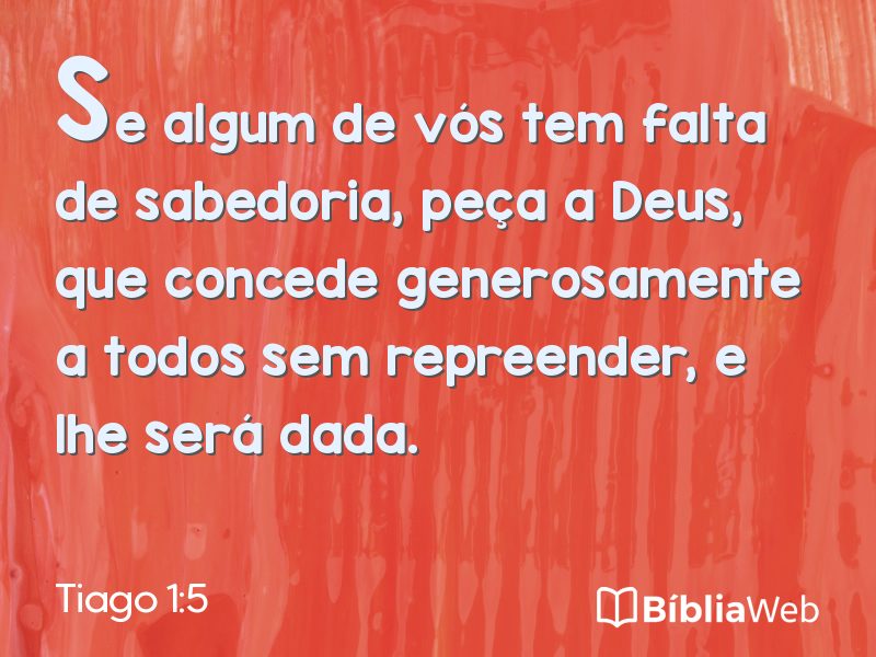 Tiago 1:5 em imagem para compartilhar