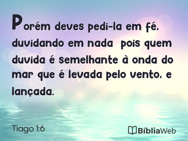 Tiago 1:6 em imagem para compartilhar