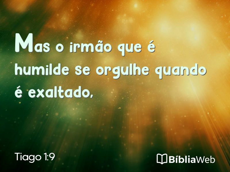 Tiago 1:9 em imagem para compartilhar