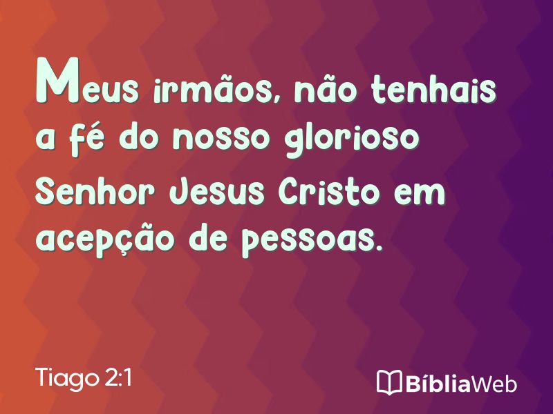 Tiago 2:1 em imagem para compartilhar