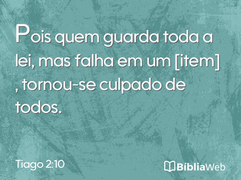Tiago 2:10 em imagem para compartilhar