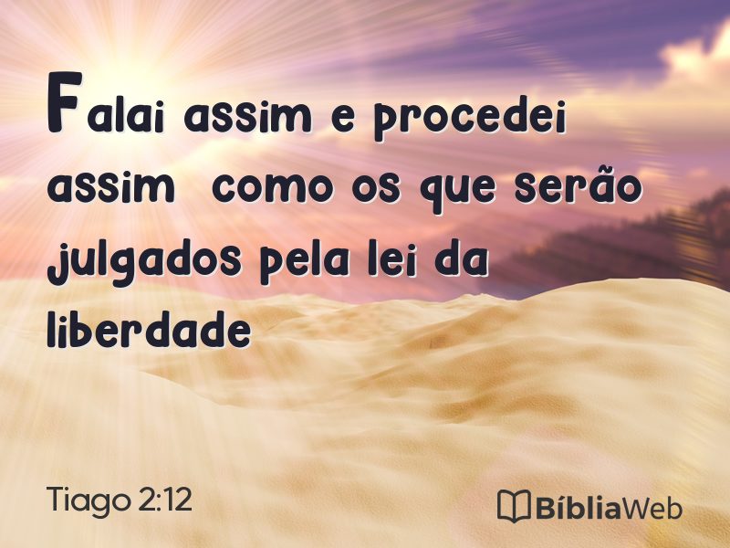 Tiago 2:12 em imagem para compartilhar