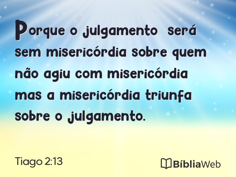 Tiago 2:13 em imagem para compartilhar