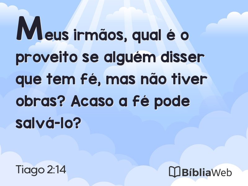 Tiago 2:14 em imagem para compartilhar