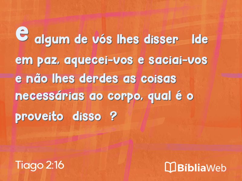 Tiago 2:16 em imagem para compartilhar