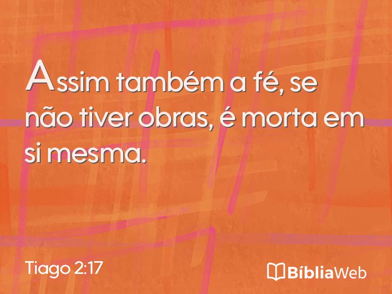 Tiago 2:17 em imagem para compartilhar