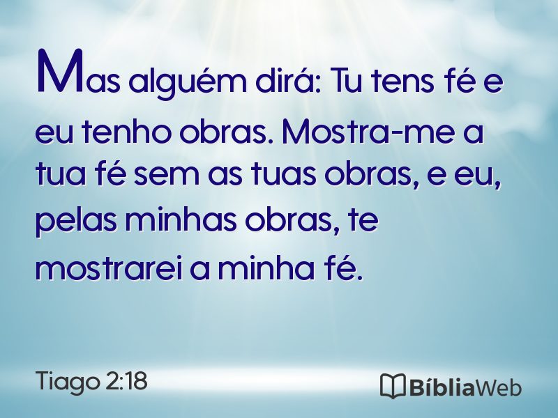 Tiago 2:18 em imagem para compartilhar