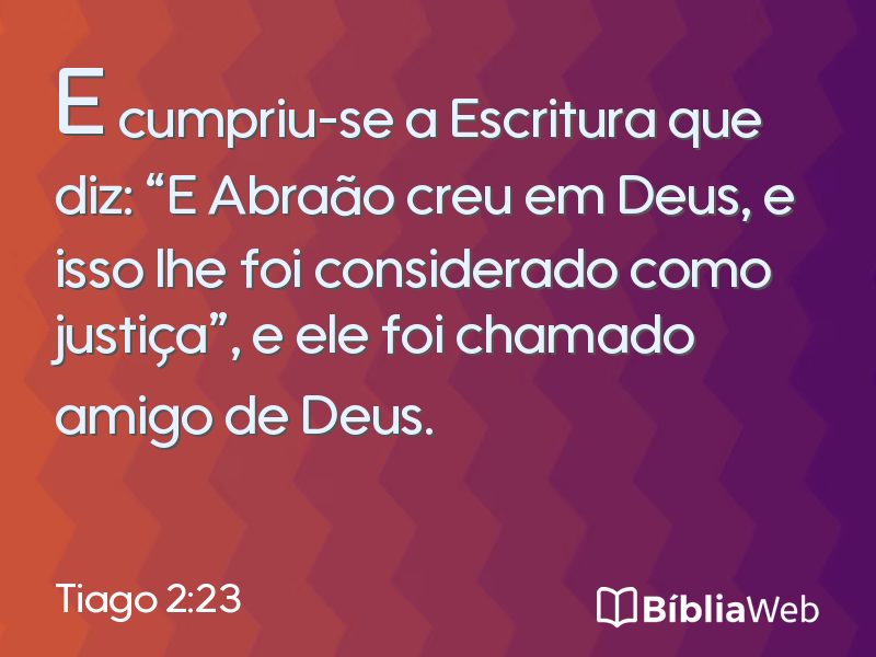 Tiago 2:23 em imagem para compartilhar