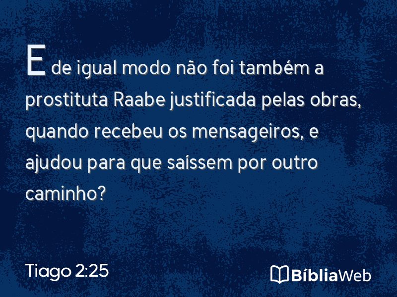 Tiago 2:25 em imagem para compartilhar