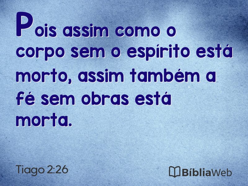 Tiago 2:26 em imagem para compartilhar