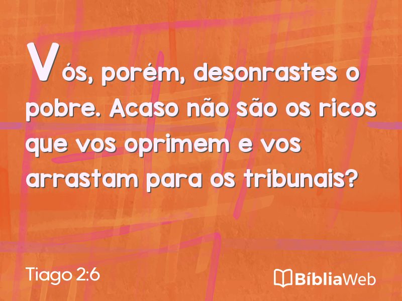 Tiago 2:6 em imagem para compartilhar