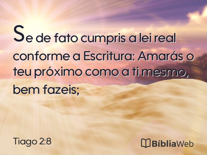 Tiago 2:8 em imagem para compartilhar