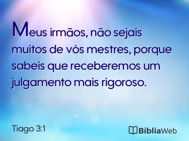 Tiago 3:1 em imagem para compartilhar