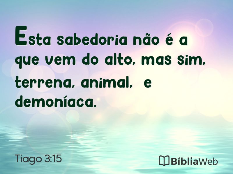 Tiago 3:15 em imagem para compartilhar