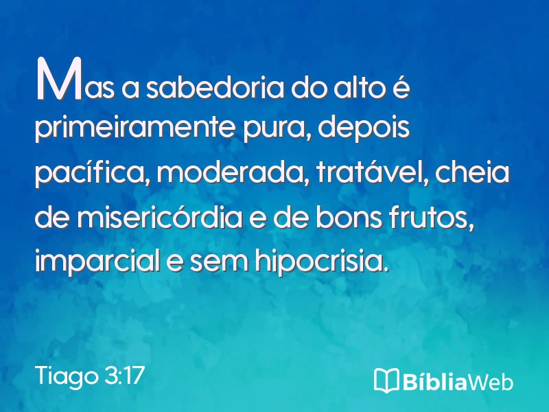 Tiago 3:17 em imagem para compartilhar