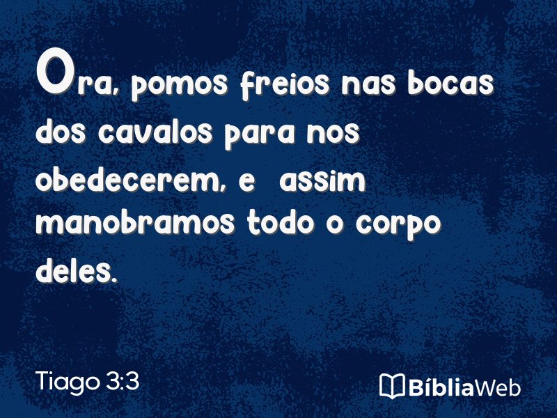Tiago 3:3 em imagem para compartilhar