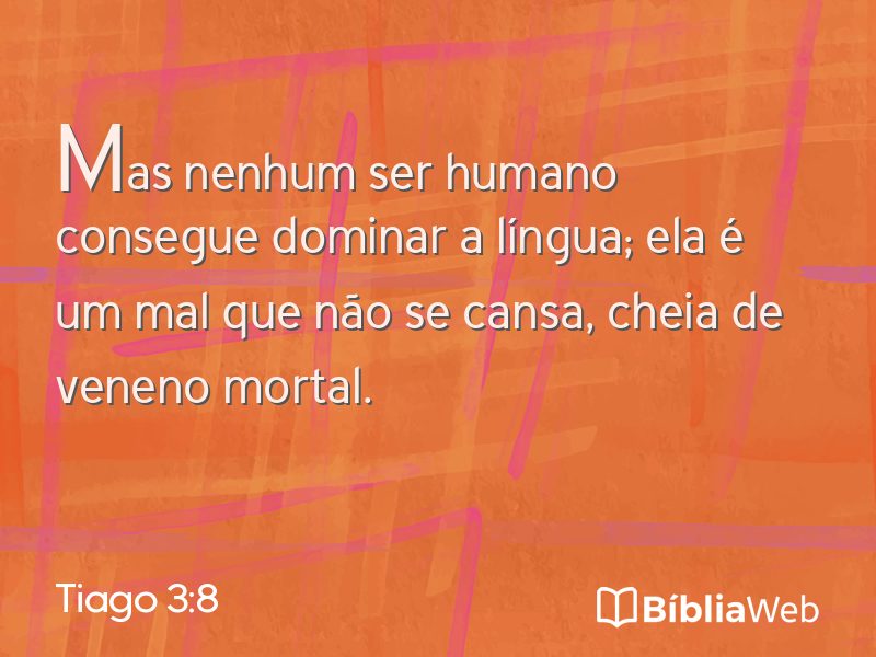 Tiago 3:8 em imagem para compartilhar