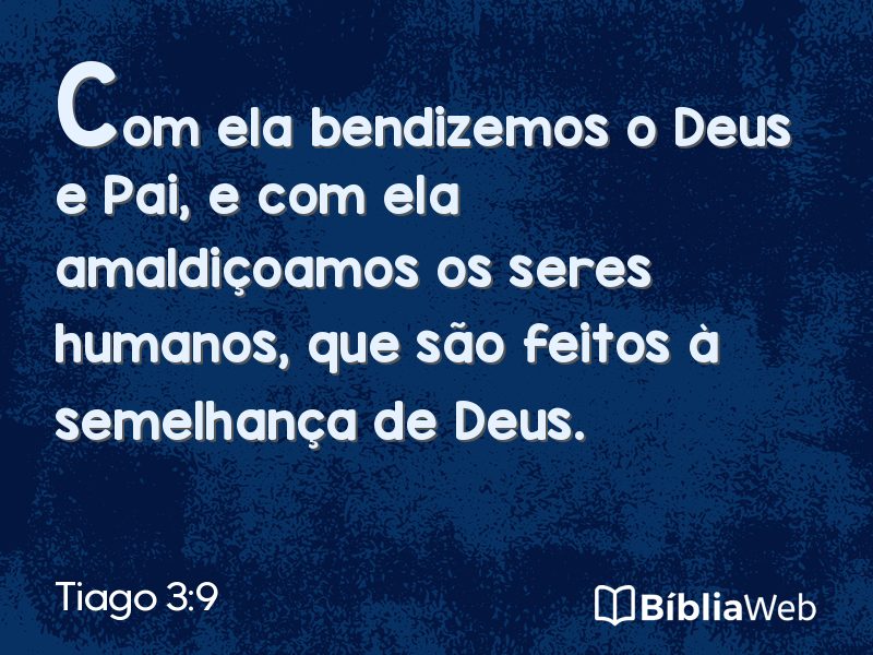 Tiago 3:9 em imagem para compartilhar