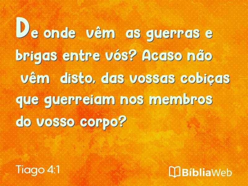 Tiago 4:1 em imagem para compartilhar