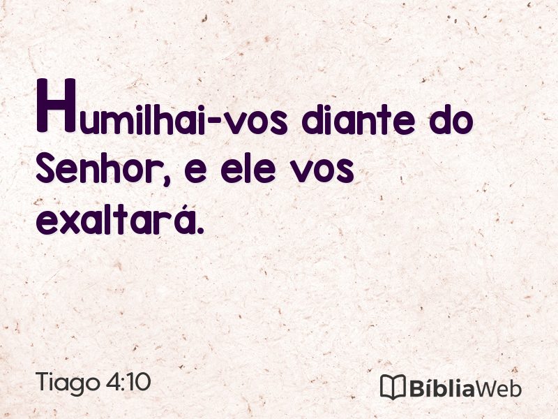 Tiago 4:10 em imagem para compartilhar