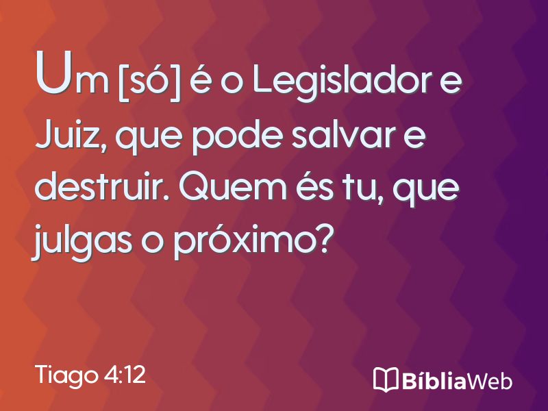 Tiago 4:12 em imagem para compartilhar