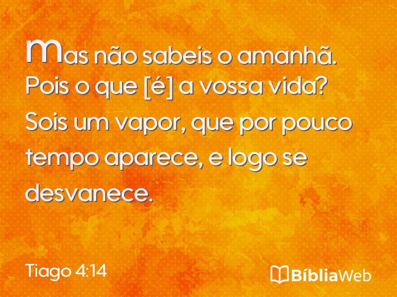 Tiago 4:14 em imagem para compartilhar