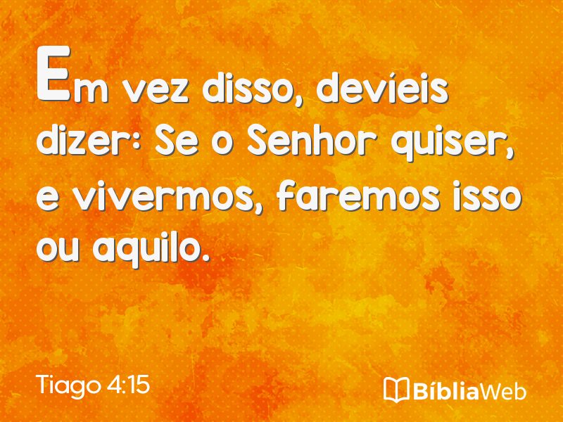 Tiago 4:15 em imagem para compartilhar