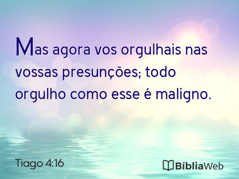 Tiago 4:16 em imagem para compartilhar