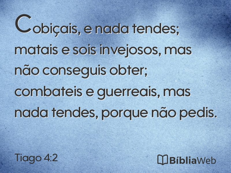 Tiago 4:2 em imagem para compartilhar