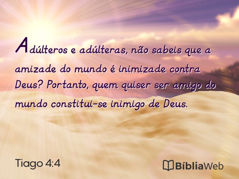 Tiago 4:4 em imagem para compartilhar