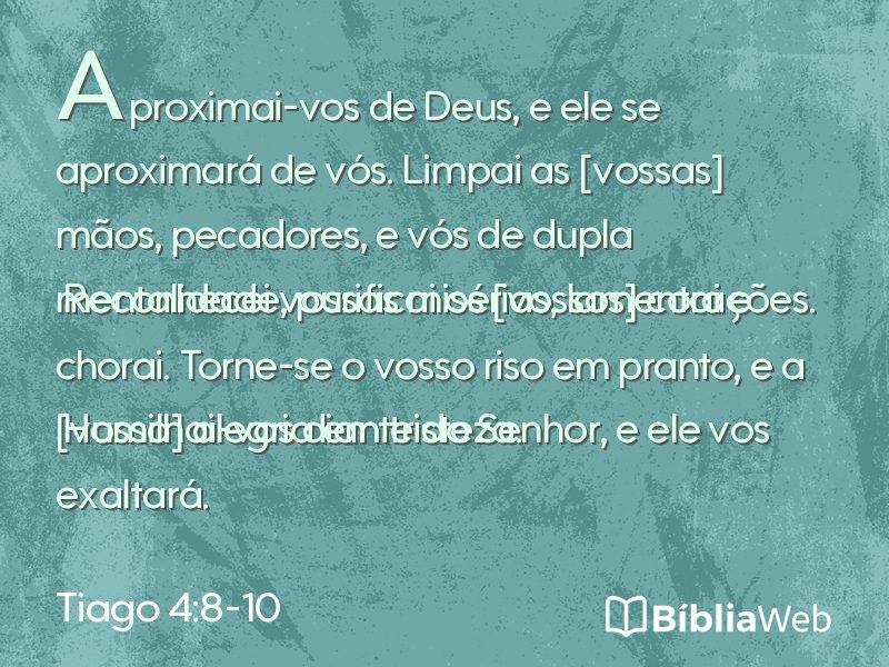 Tiago 4:8-10 em imagem para compartilhar