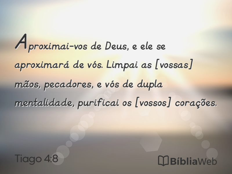 Tiago 4:8 em imagem para compartilhar