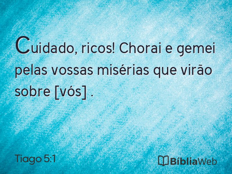 Tiago 5:1 em imagem para compartilhar