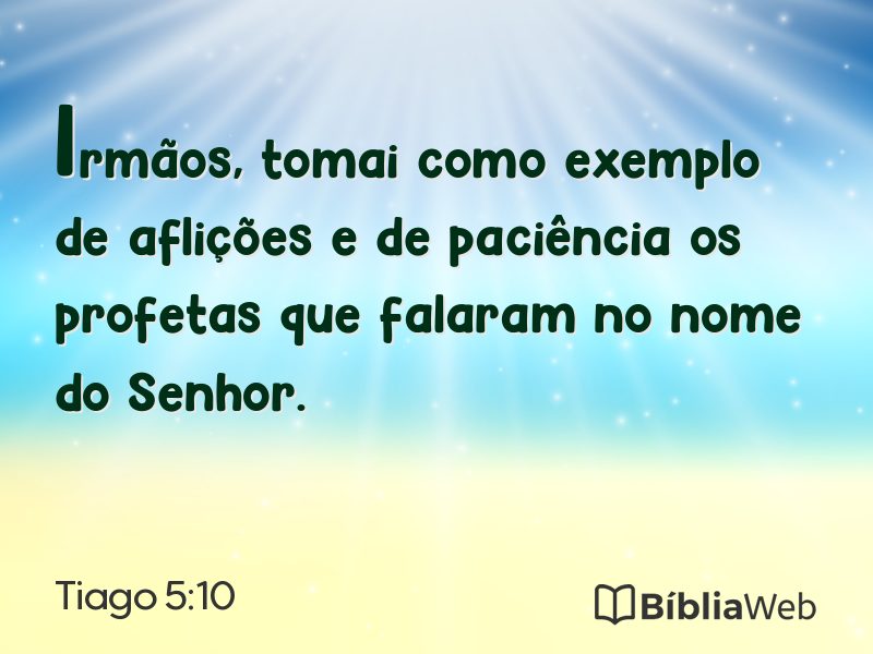 Tiago 5:10 em imagem para compartilhar