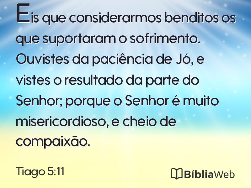 Tiago 5:11 em imagem para compartilhar