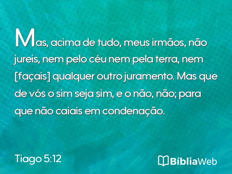 Tiago 5:12 em imagem para compartilhar