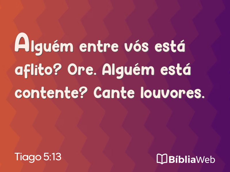 Tiago 5:13 em imagem para compartilhar