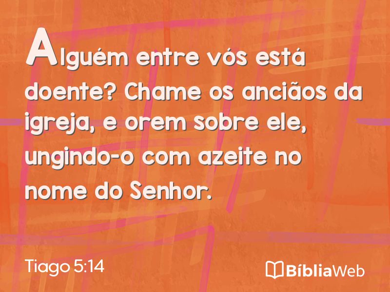 Tiago 5:14 em imagem para compartilhar