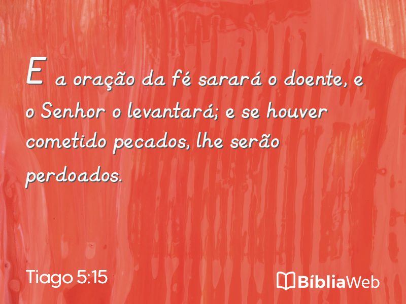 Tiago 5:15 em imagem para compartilhar