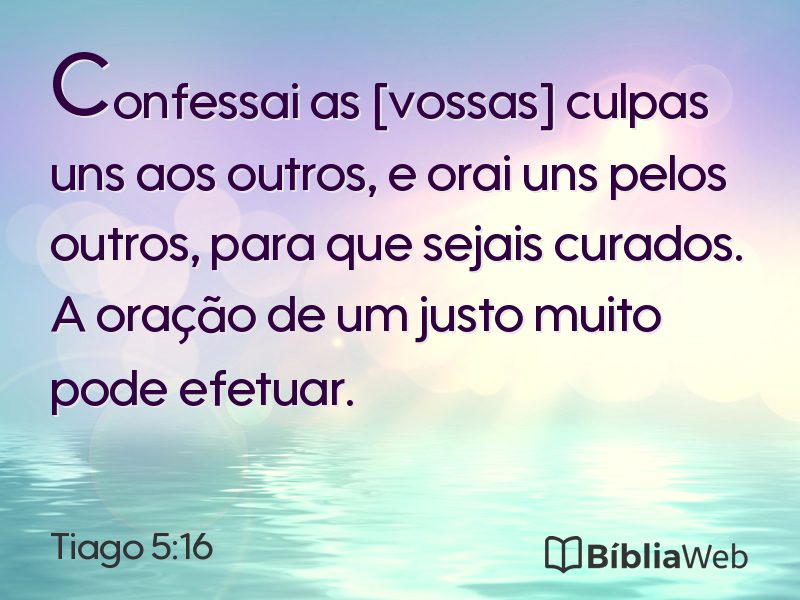 Tiago 5:16 em imagem para compartilhar