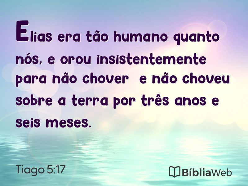 Tiago 5:17 em imagem para compartilhar