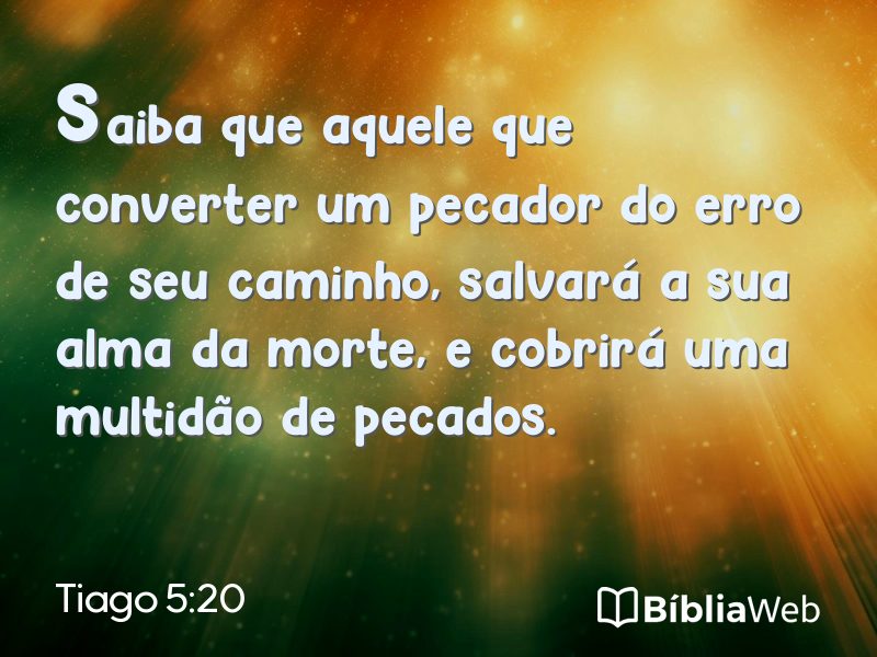 Tiago 5:20 em imagem para compartilhar