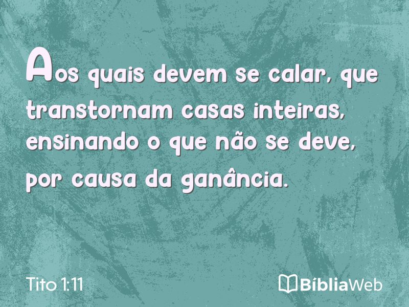 Tito 1:11 em imagem para compartilhar